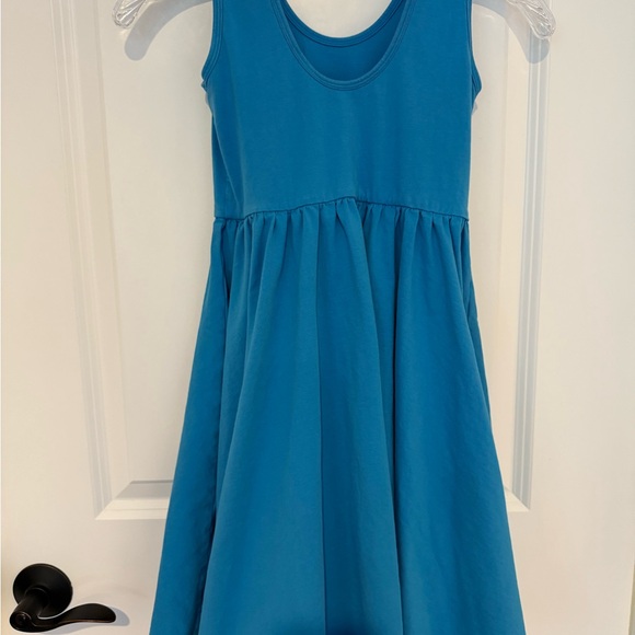 Alice + Ames Blue Pleated Scoop Neck Sundress - Picture 2 of 3